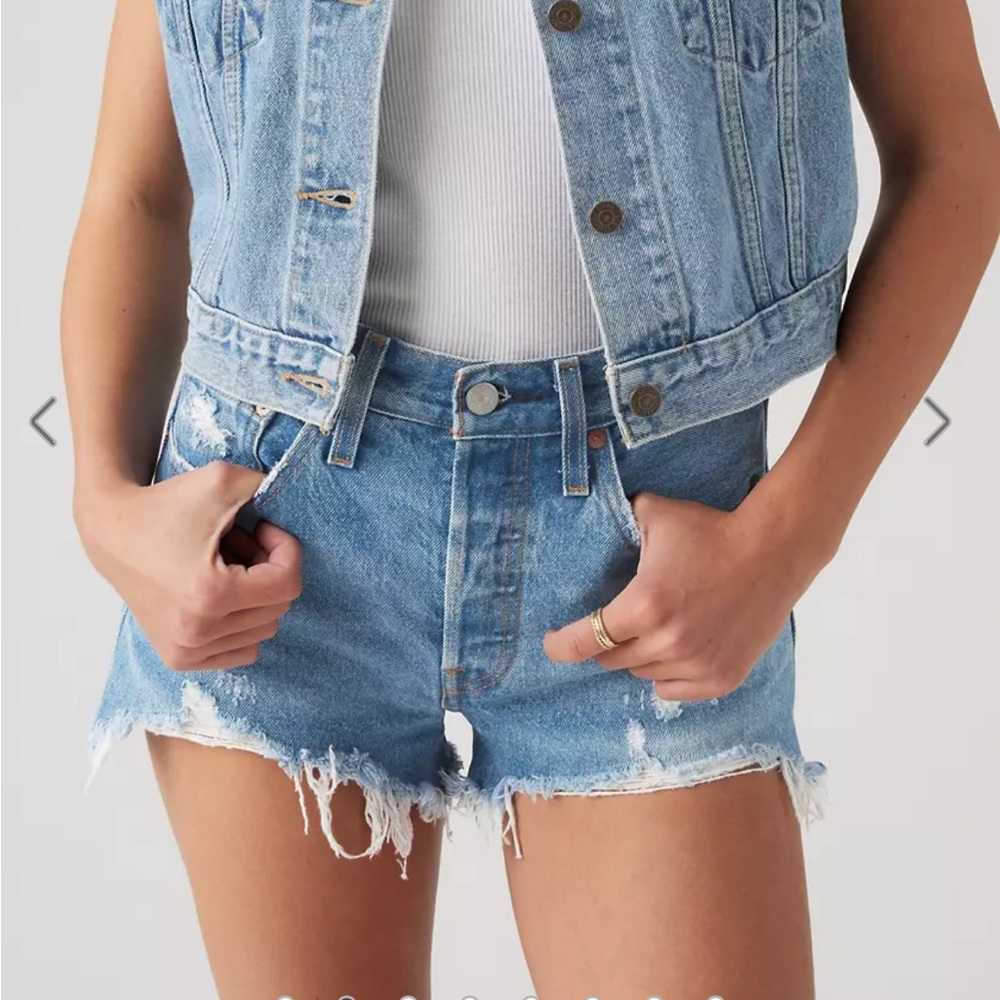 Levi's 501 Light Blue Denim Shorts